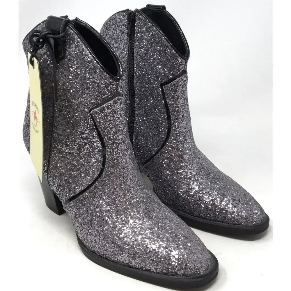 Idyllwind x Miranda Lambert Women's Sz 7.5 Silver Glitter Cowgirl Boots Booties